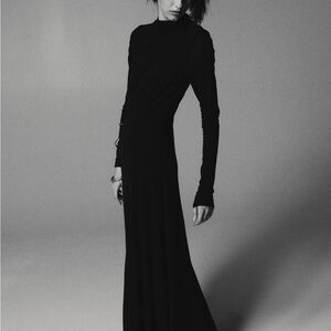 Jersey mock turtleneck dress